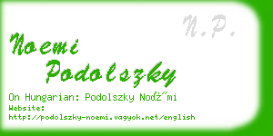 noemi podolszky business card